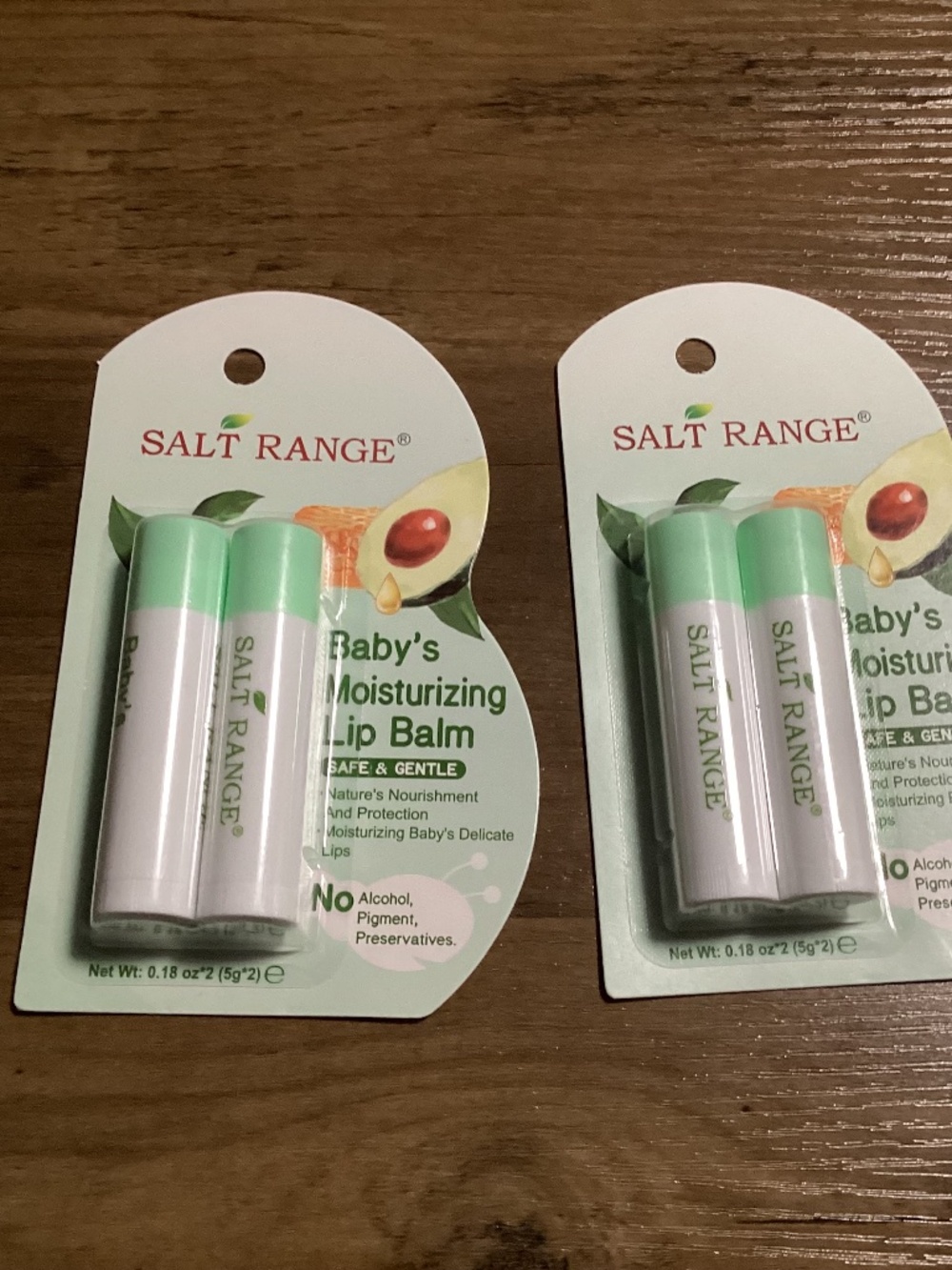 Salt Range Baby Moisturizing Lip Balm Bundle 0.18 oz each 2 packs (4 lip balm)